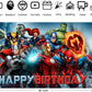 Superhero Birthday Decorations, Superhero Happy Birthday Banner Backdrop for Kids Birthday Party Supplies (5x3ft)