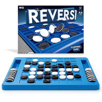 Reversi Board Game for Kids & Adults 14x10x2 Inches - Othello Classic Board Game - with 64 Reversible Discs & Built-in Storage - Strategy Board Game