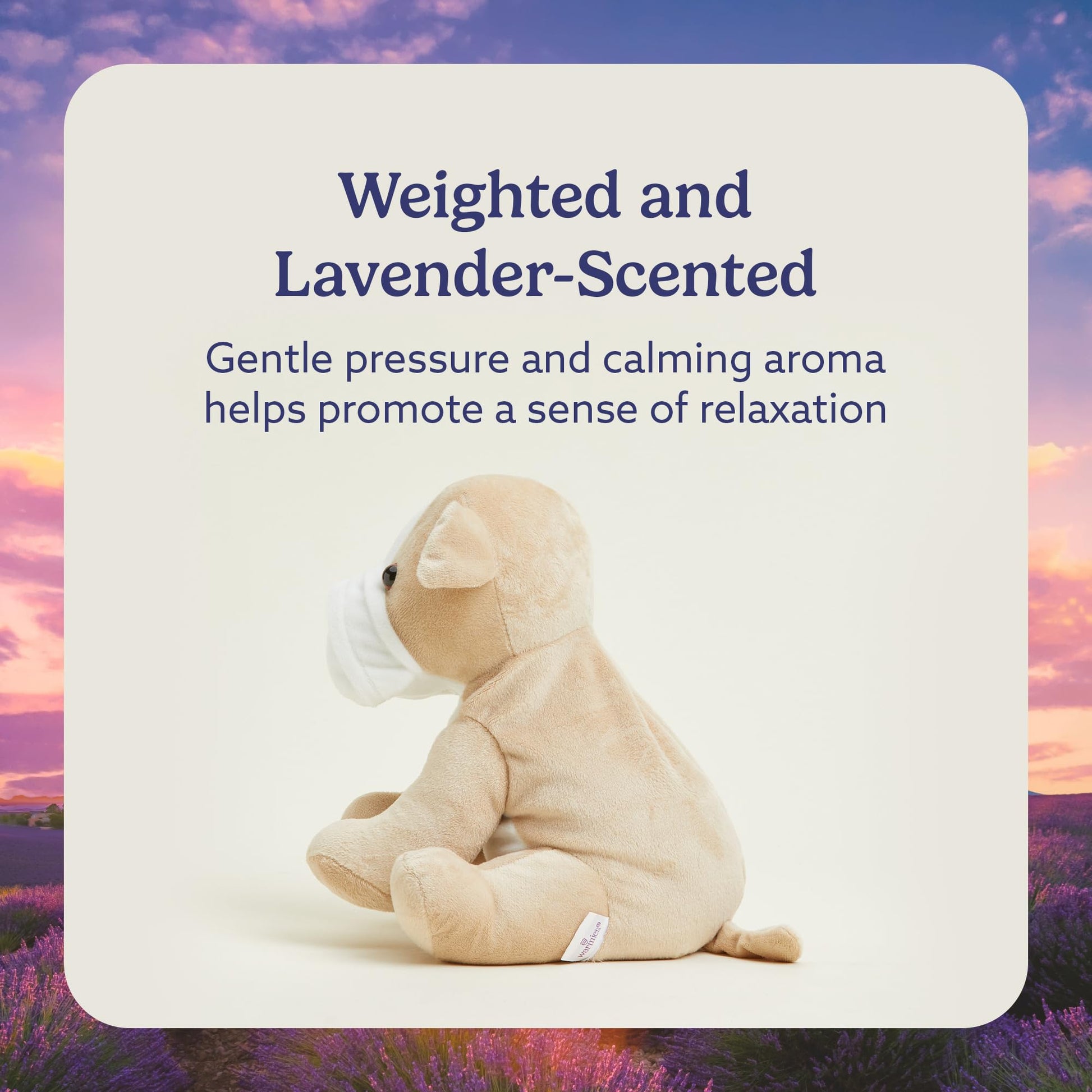 warmies Microwavable & Weighted Stuffed Animal, Bull Dog - Heating Pad Plushie - Weighted Plush Stress Relief Toy - Cute Stuffed Animals Gift -
