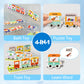 iPlay, iLearn Bath Toy Organizer W/Foam Letters, Toddler Bathtub Toy W/Storage Net, 32 Floating Alphabet Train Puzzle Bathtime Shower Water Play