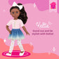 Glitter Girls - 14-Inch Fashion Doll - Long Brown Hair & Brown Eyes - Top & Blue - Ombre Skirt with Gold Glitter - Medium - Dark Skin Tone - 3+ Years
