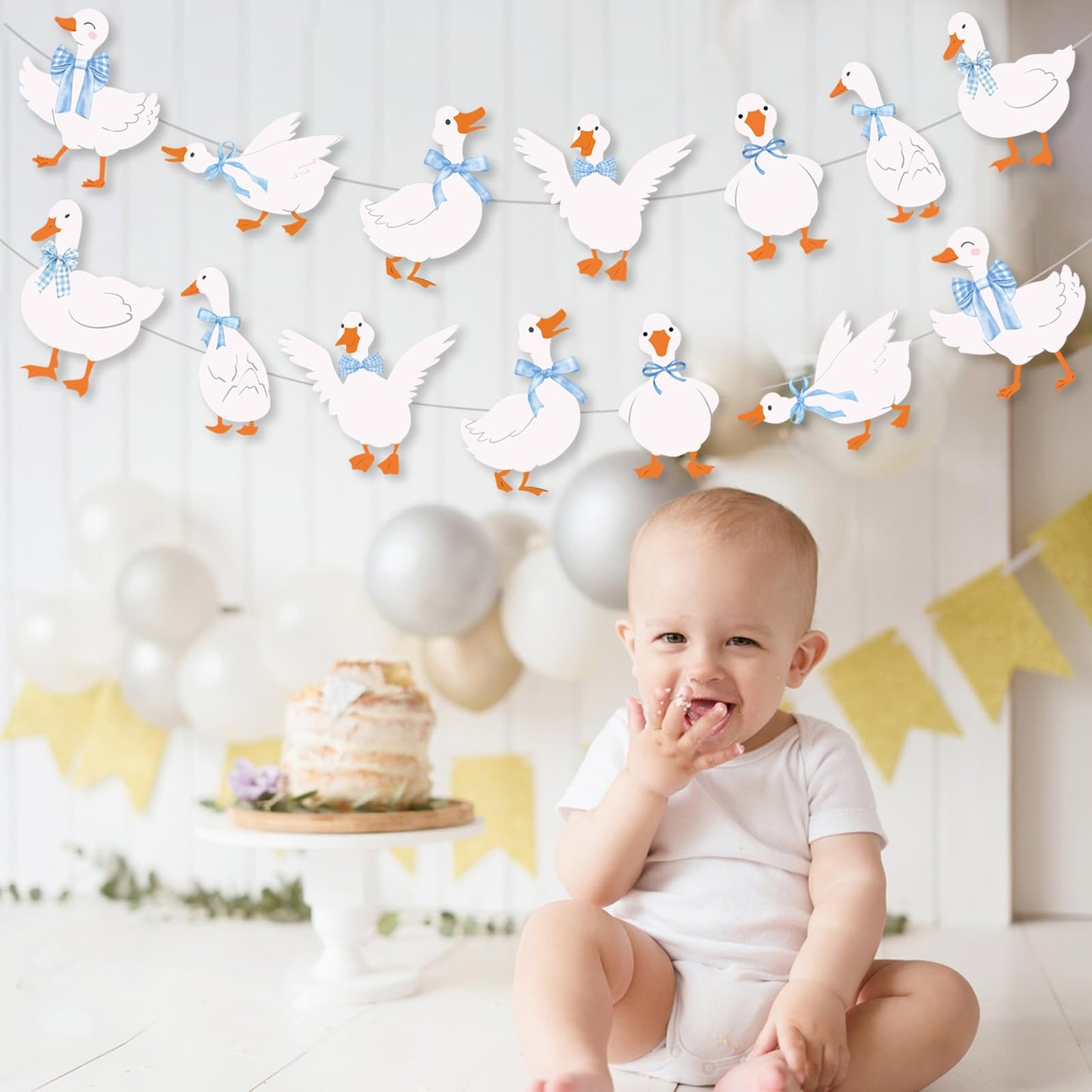 Goose Decor Garland One Silly Goose Birthday Decorations Boy Silly Goose Baby Shower Goose Party Decor One Silly Goose Banner