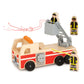 Melissa & Doug Wooden Fire Truck with 3 Firefighter Play Figures