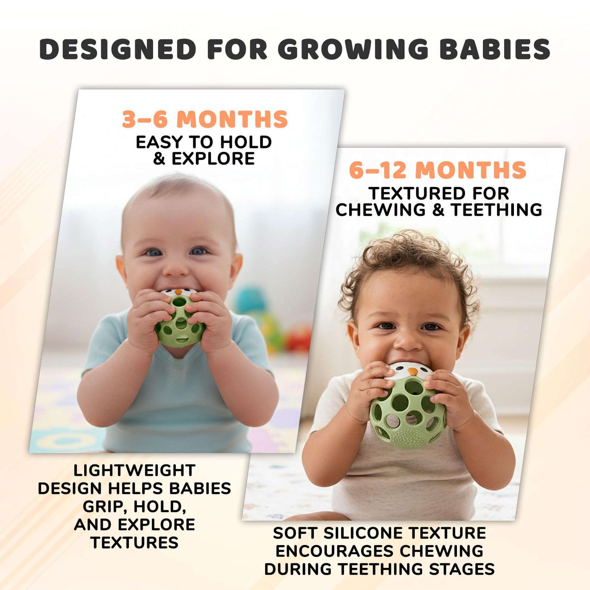 Baby’s Way Teething Toy - Owl Silicone Teether Toy for Babies 3-6 Months Toys for 6-12 Months - Baby Teething Relief, Silicone Teethers for Babies