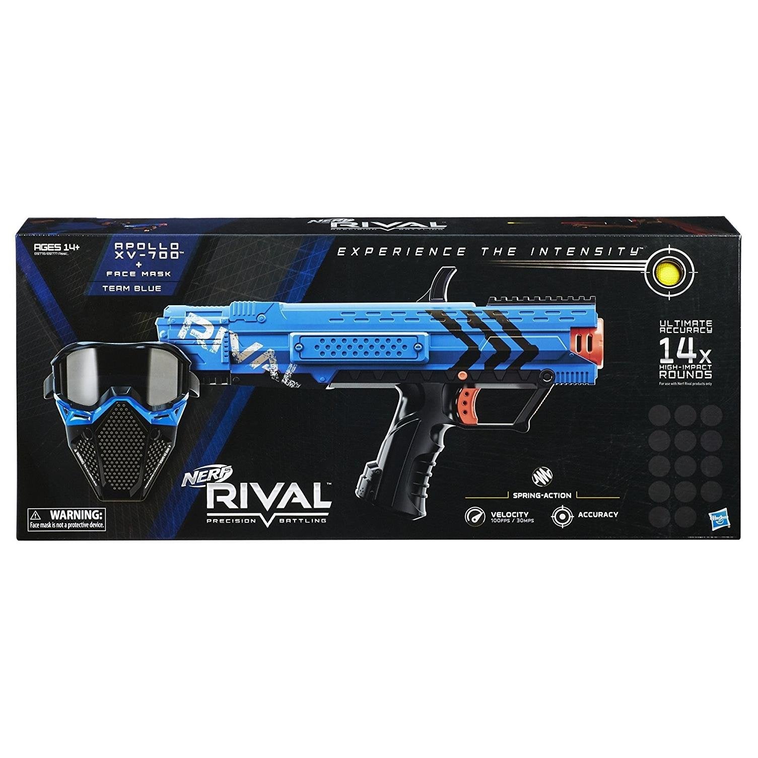 Nerf Rival Apollo XV-700 and Face Mask Blue