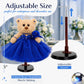 12" Quinceañera Bear Centerpiece Doll w/ Elegant Layered Tulle Dress, Adjustable Stand Included - Quinceanera Decorations Gift, Oso de Peluche para 15