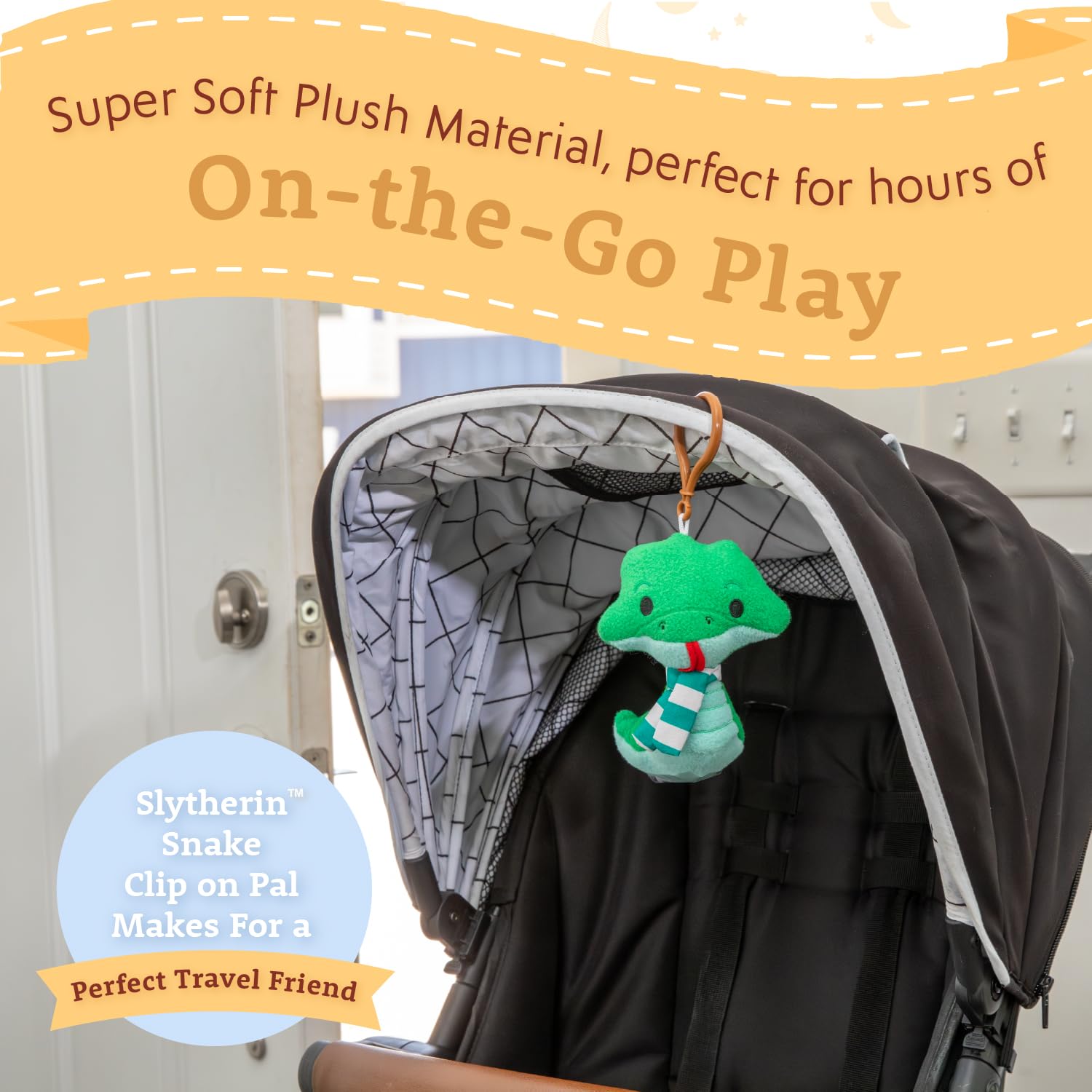 Kids Preferred - HP Slytherin Snake Clip on Pal - Stimulating Harry Potter Travel Toy for Babies