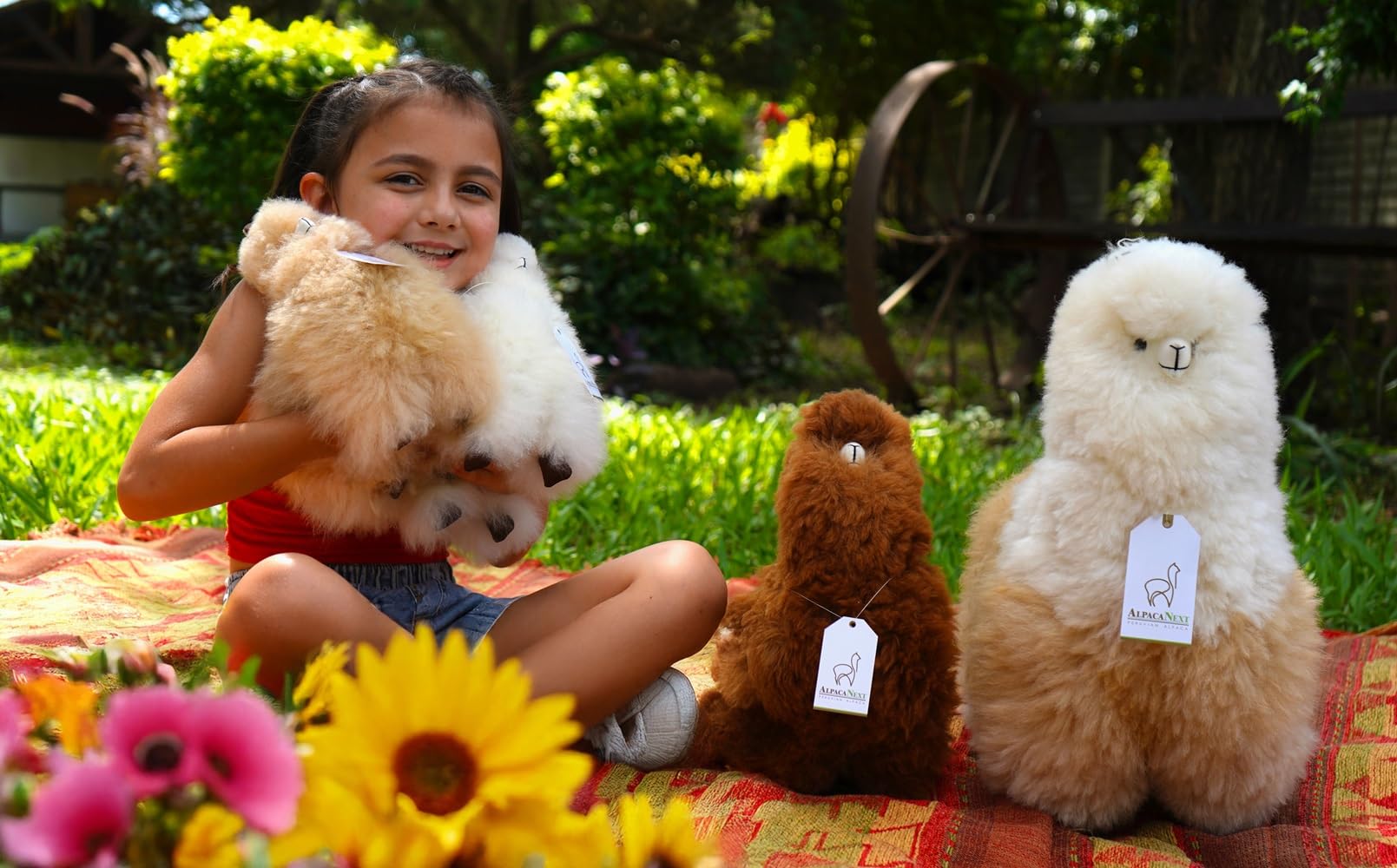 AlpacaNext Alpaca Stuffed Animal Crafted in Fluffy Luxury Wool - Hypoallergenic & Ultra-Soft Toy Perfect for Cute Nursery Decor and a Huggable