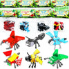 WODMAZ 24 Packs Insect Building Blocks, Insect Animals Building Toy for Easter Gifts Classroom Prizes, Goodie Bags Easter Basket Stuffers, Valentine