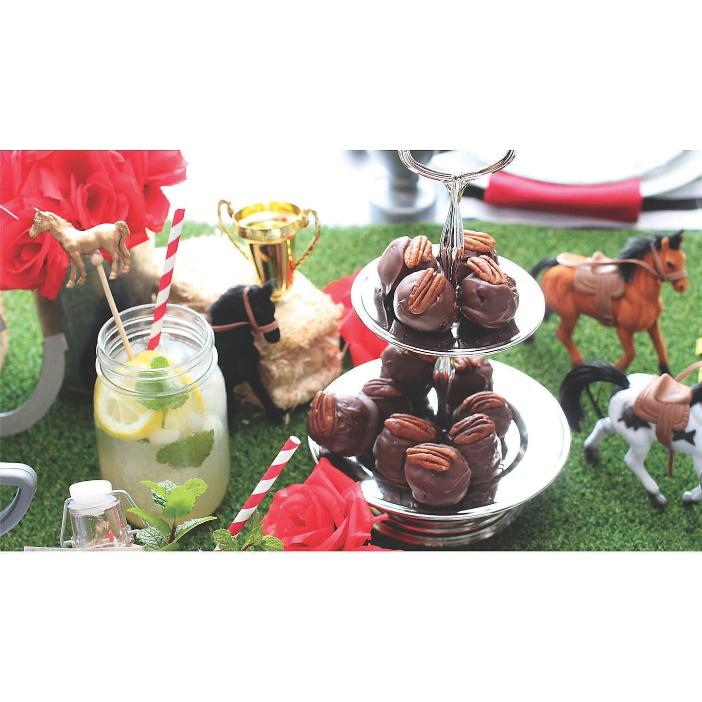 Fun Express Flocked Toy Horse Figures with Saddles Set - Realistic Miniature Horses for Kids Playtime Party Favors and Collectibles - Perfect