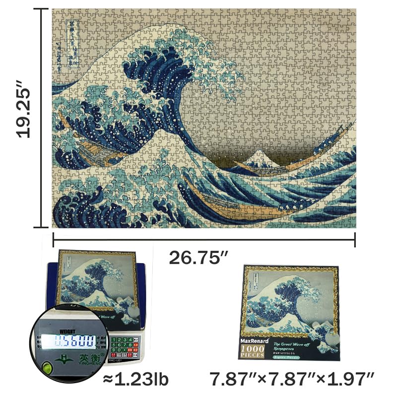 MaxRenard Art Puzzle for Adults 1000 Pieces The Great Wave Off Kanagawa