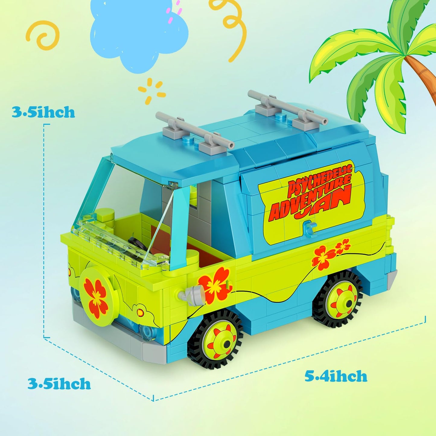 Classic Children Adventure Movie Car Building Blocks Toys, Mysterious Toy Car Compatible with Lego, Toy Set for Movie Fans, Ideal Gift for Kids Boys