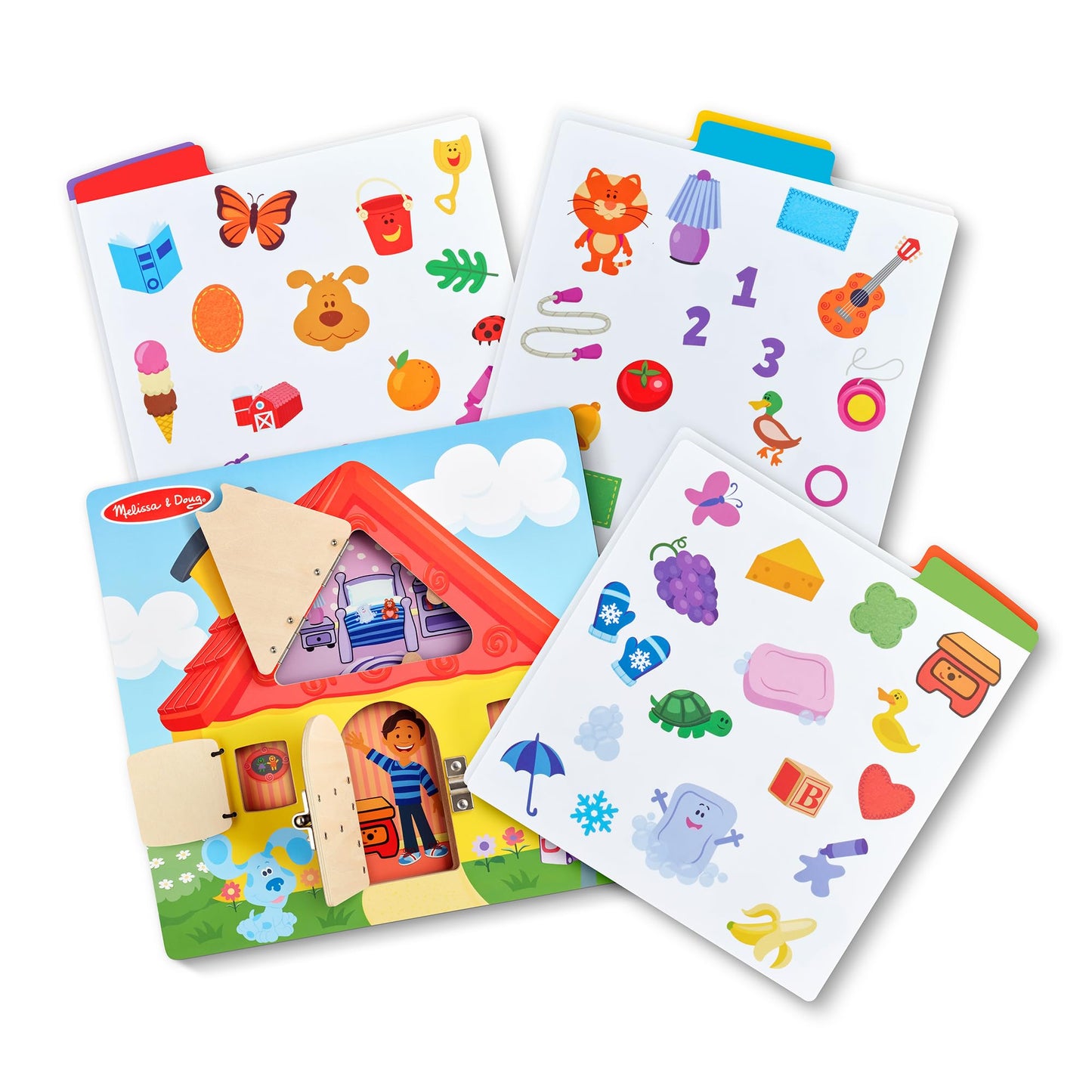 Melissa & Doug Blue’s Clues & You! Wooden Activity Board with Clue Cards - FSC Certified