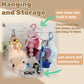 PanniOhye Transparent 360° Rotating Display Stand for Plush Dolls Keychains& Collectibles - All-Round Display, Manually rotates(No Doll)