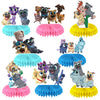 Puppy Dog Pals Party Decorations Honeycomb Centerpiece, 8 Pieces Puppy Dog 3D Double Side Cake Toppers Table Centerpieces, Puppy Pals Photo Backdrop