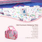 Kyerlish American Mahjong Tile Set with Printed Handbag, 166 Premium Pink Tile and Accessories, Portable and Stylish Mahjong Set, Mahjong Game Set