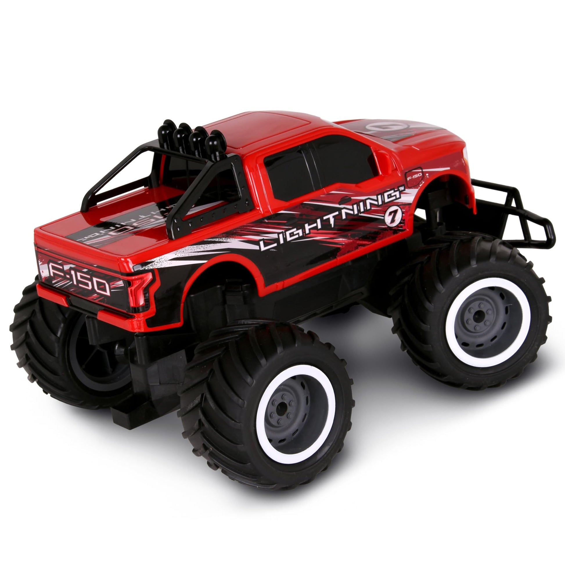 NKOK Mean Machines Ford F-150 Lightning RTR RC Car - Red, 2.4 GHz, Ages 6+