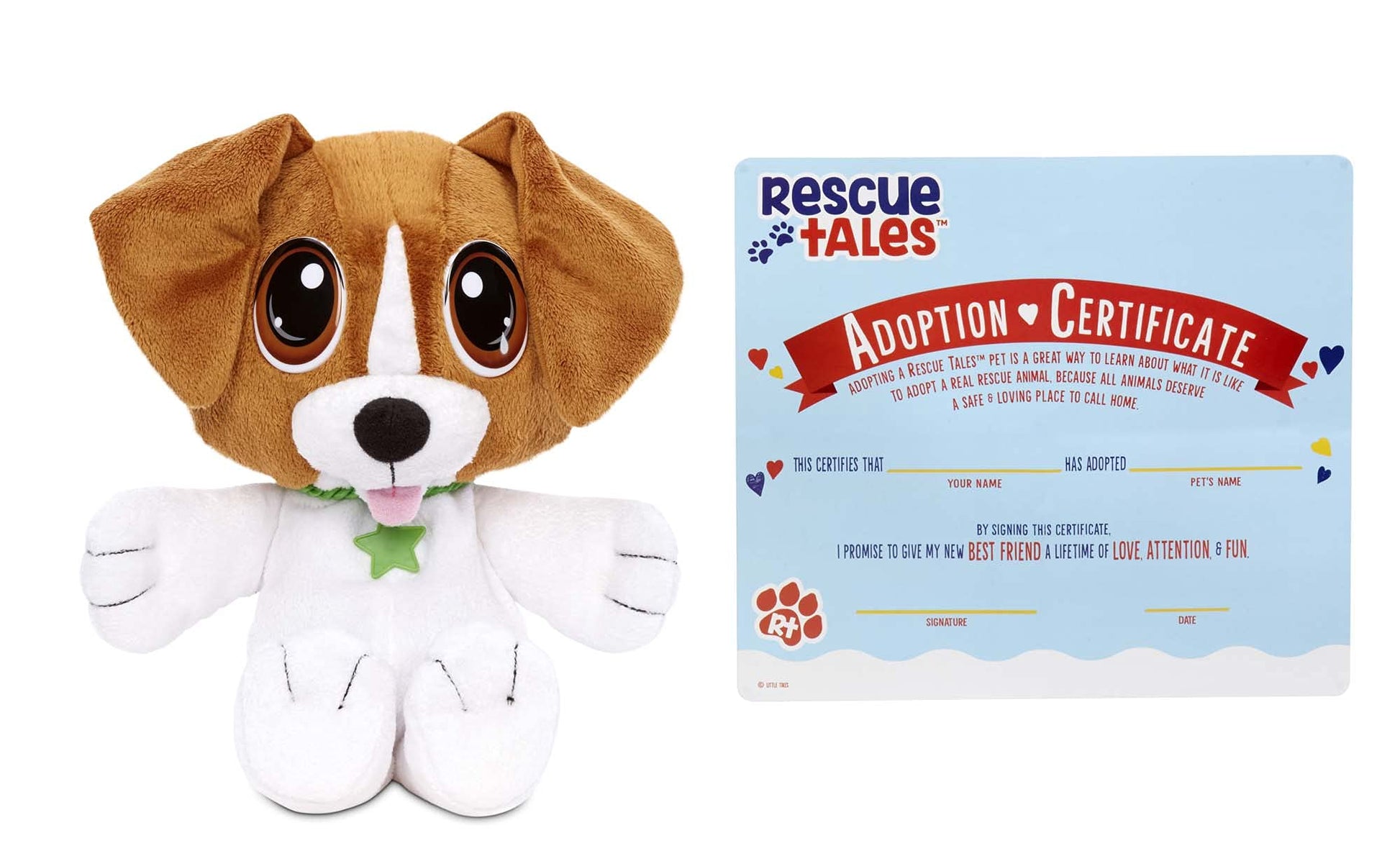 Rescue Tales Cuddly Pup Beagle Soft Plush Pet Toy, Multicolor (655180)