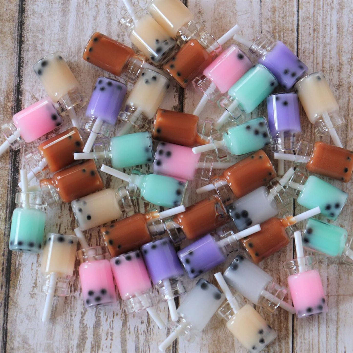 Miniature Bubble Tea Cups, Tiny Resin Bubble Tea Cup, Milk Boba Tea Cup, Coffee Cups, 1/12, for Dollhouse, Miniature Kitchen Accessories, Dollhouse