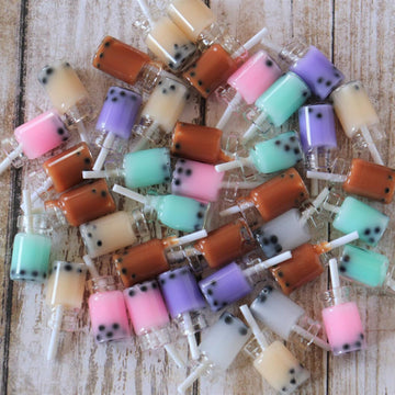 Miniature Bubble Tea Cups, Tiny Resin Bubble Tea Cup, Milk Boba Tea Cup, Coffee Cups, 1/12, for Dollhouse, Miniature Kitchen Accessories, Dollhouse