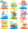Tarklanda 9 Pcs Hawaii Beach Honeycomb Centerpieces, Summer Pool Party Table Toppers 3D Double Side Paper for Hawaii Luau Pool Birthday Photo Props