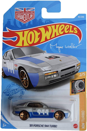 Hot Wheels '89 Porsche 944 Turbo, [Silver/Blue] 45/250 Turbo 2/5
