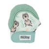 Nuby Happy Hands Silicone Teething Mitten for Babies - Soft Silicone Massaging Teether - Soothes Sore Gums - Easy-to-Wear and Machine Washable - 3+