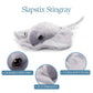 The Petting Zoo Stingray Stuffed Animal Plushie Slap Bracelet, Gifts for Kids, Slapstix Sealife Animals, Grey Stingray Plush Toy, 10 inches