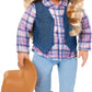 Our Generation - 18-inch Cowgirl Doll - Lifelike Gray Eyes & Wavy Blonde Hair - Cute Plaid and Denim-Style Western Outfit - Cowboy Hat & Horseback