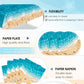 SNIMICS Beach Birthday Party Decorations,41Pcs Disposable Ocean Waves Beach Dessert Plates Napkins Tablecloth Tableware Set Summer Pool Hawaiian Beach
