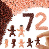 JUXINDA 72 Baby Shower Ice Cube Game Mini Plastic Baby/Party King Cake Toppers (Latin+Black)