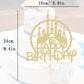 Castle Birthday Cake Topper - Gold Glitter Castle Theme Birthday Party Cake Decoration Supply - Princess Prince Happy Birthday Cake Topper Photo Prop