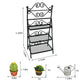 SAMCAMI Dollhouse Furniture Flower Stand Set (11pieces) - Vintage Metal Plant Stand and Other Miniature Accessories for 1 12 Scale Dollhouse Balcony