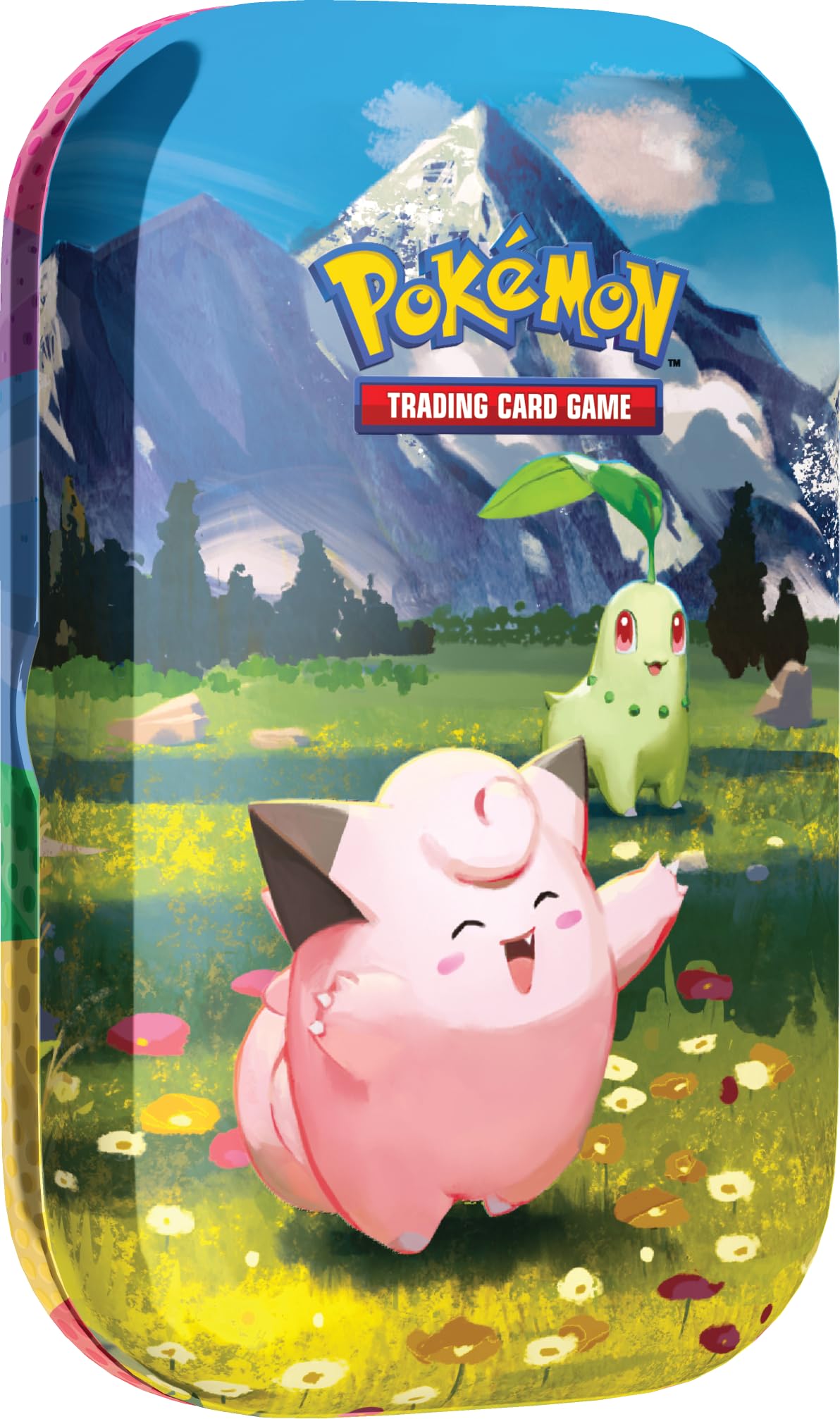 Pokemon TCG: Mega Evolution-Ascended Heroes Mini Tin: Clefairy & Chikorita (1 Sticker Sheet, a Pokémon Art Card & 2 Booster Packs)