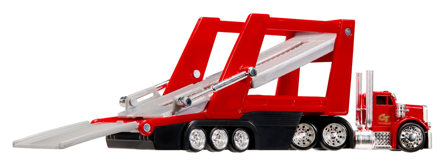 CarTuned Rig$ Car Carrier with 2 GM Cars, 87 Chevy C10 & 90 Chevy 454 SS