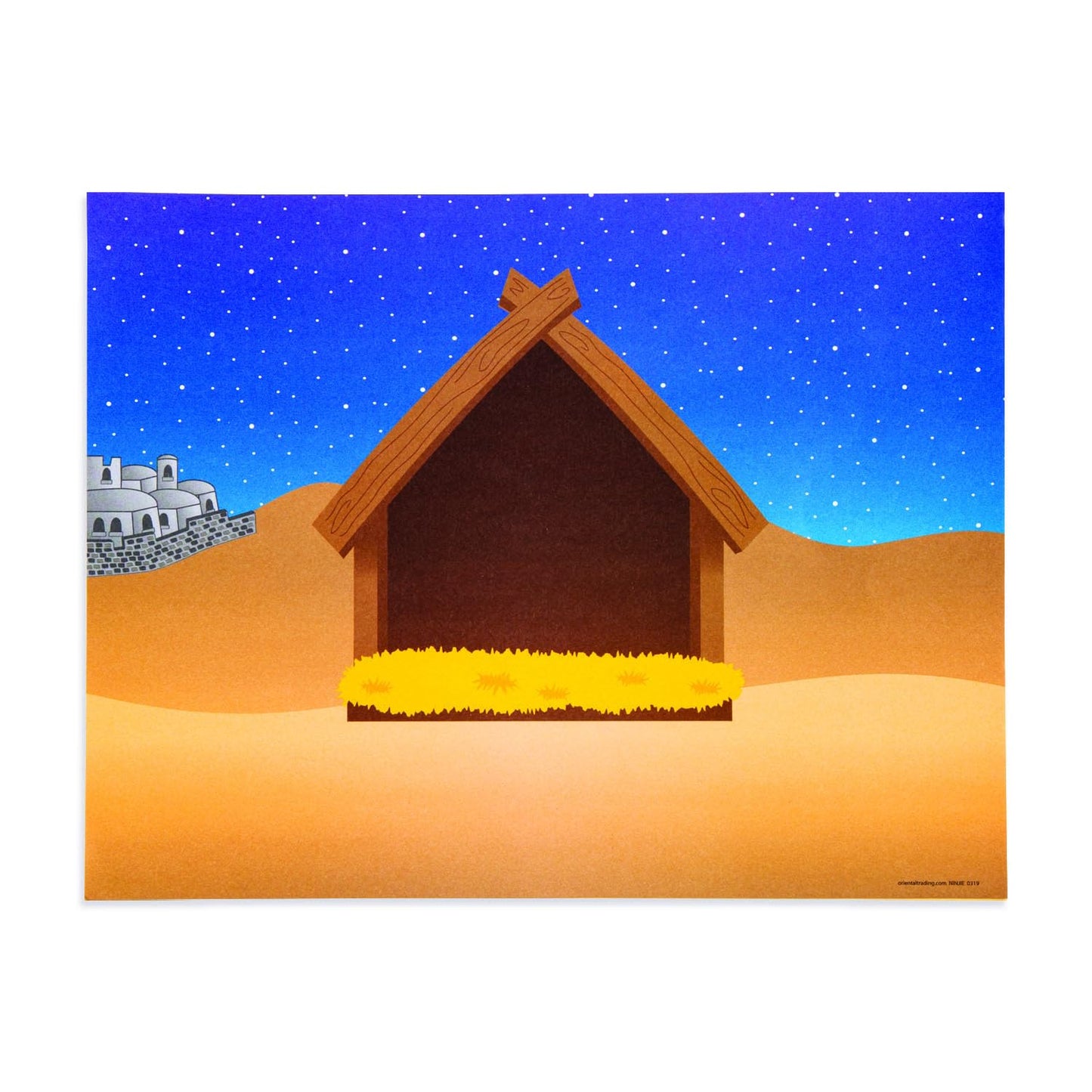 Fun Express - Design Your Own Nativity Sticker Scene for Christmas - Stationery - 12 Pieces