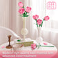 Pink Rose Bouquet Building Set, Compatible with Lego Flowers for Adults Women, Botanical Collection Gift for Mother's Day & Valentine's Day Artificial