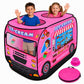 Playbees Musical Ice Cream Truck Pop Up Play Tent with 3 Openings - Tent for Toddlers - Indoor & Outdoor - Pop Up Tents for Kids - Includes Carry Bag