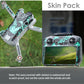 CAPART Removable sticker Skin for DJI Mini 4 Pro and DJI RC 2 Controller, Decorative Stickers Bubble Free (Black&Green)