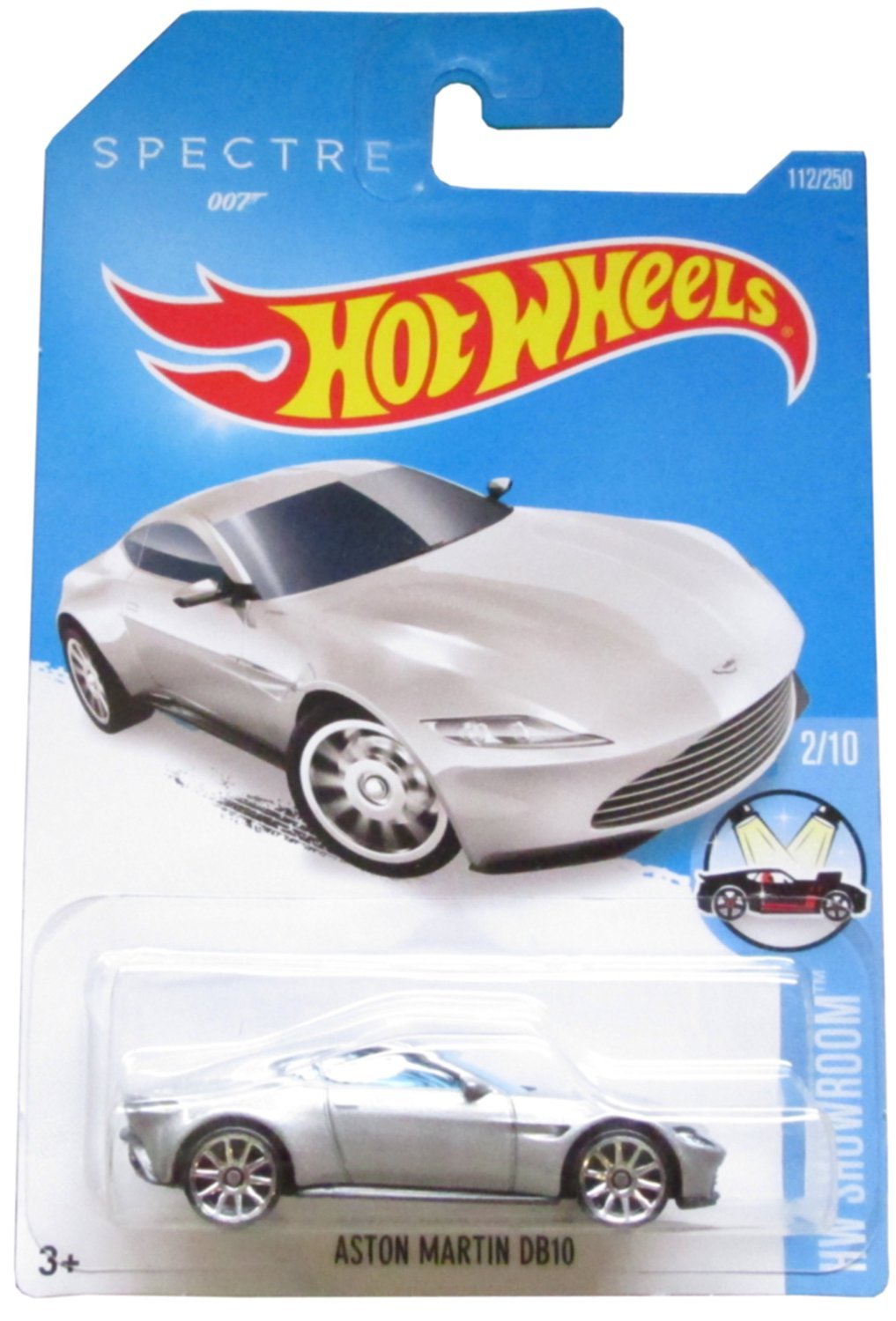 Hot Wheels 2016 HW Showroom James Bond 007 Spectre Aston Martin DB10 112/250, Silver