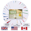 Blue Panda 205 Country Flags Flash Cards - 2.5 x 3.5 in Double-Sided Cards - Geography Learning for Kids with Capitals & Continents - World Flag
