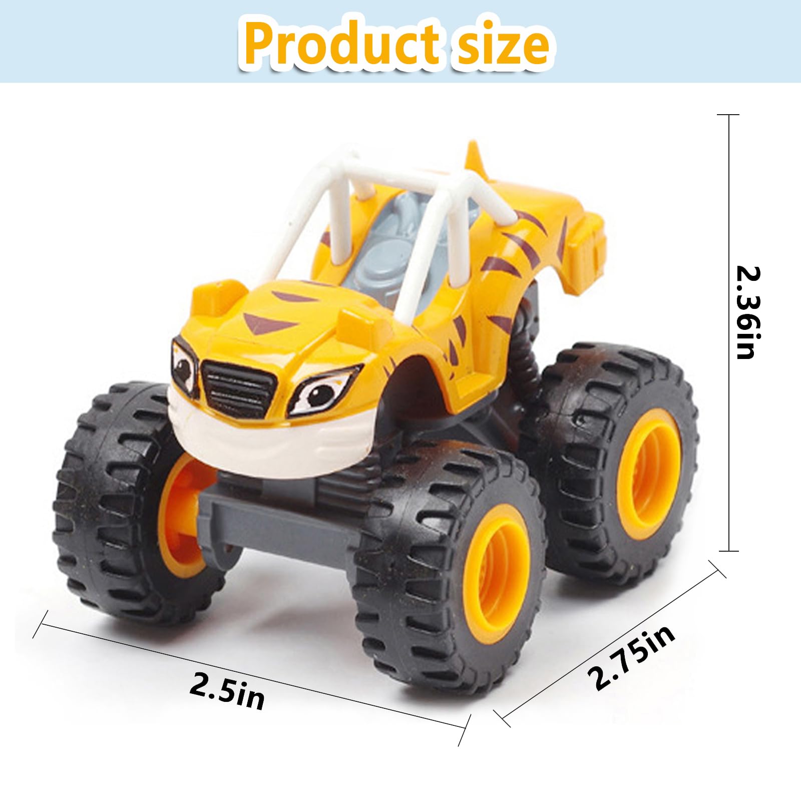 mcgskl The Monster Machines Toys, The Monster Machines Toy Truck & Figure Set - Machines Toys Scooters Car for 3 4 5 6 Year Old Toddlers Kids