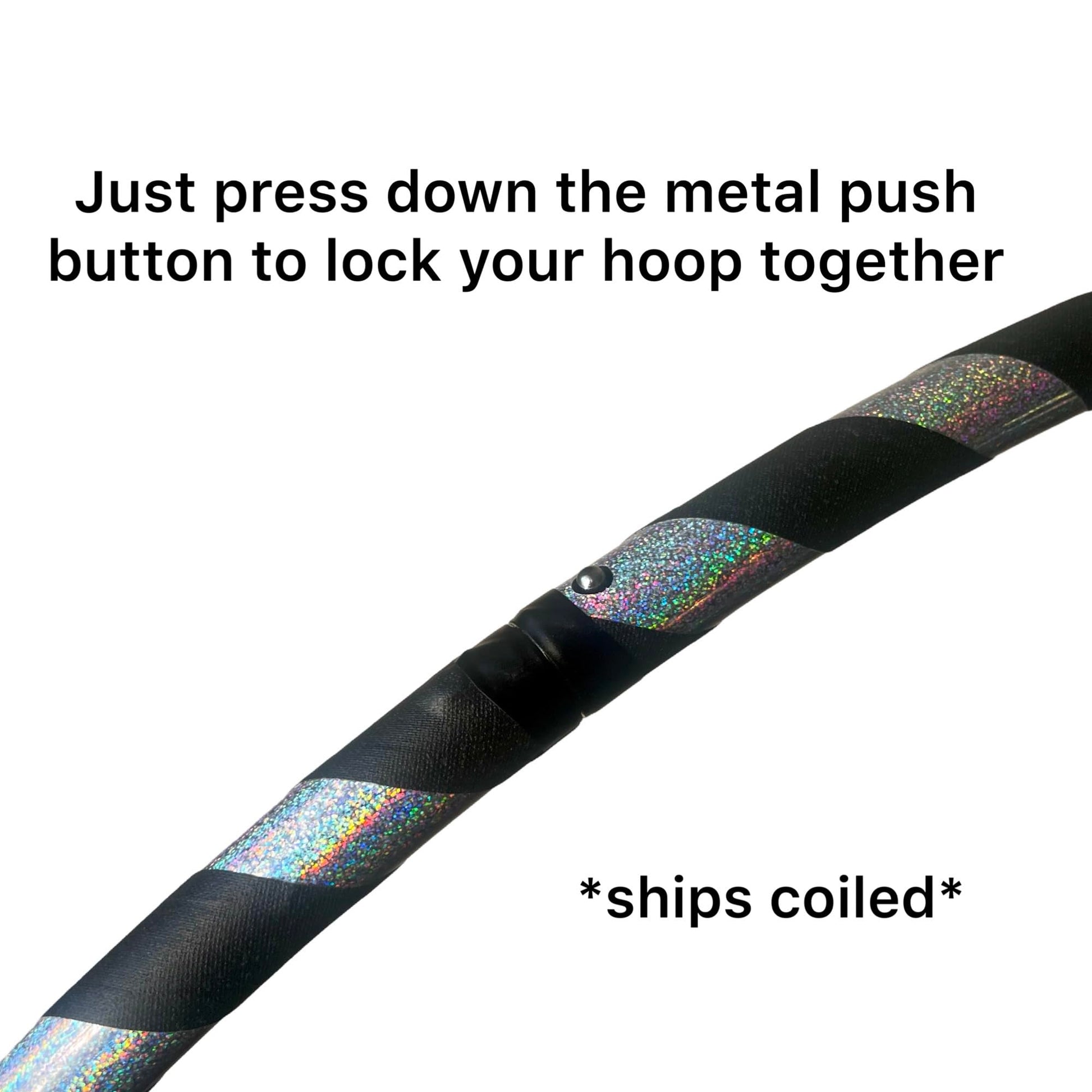 36 inch Dance Hula Hoop | Lighter Weight at 11 oz | Made in the USA Black