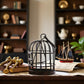Black Miniature Doll House Birdcage Ornament Model Home Desktop Decor Gift,Miniature Doll House Furniture and Accessories