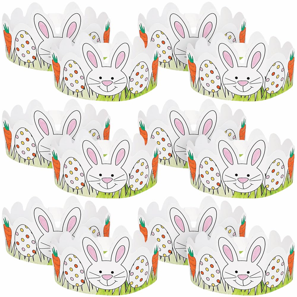 Color Your Own Easter Crowns - Makes 12 - DIY Crafts for Kids and Fun Home Activities