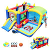Bestsun Inflatable Bounce House for Kids, Bouncy Castle with Slide, Jumping, Basketball Hoop, Ball Pit, Family Backyard Bouncer, 520W 0.7HP Blower