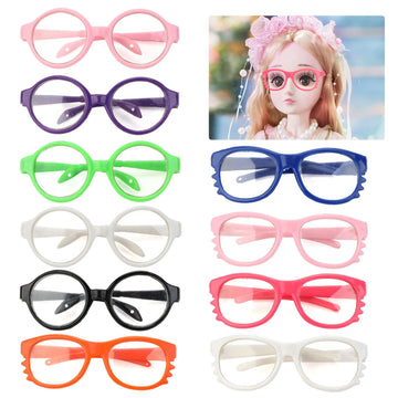 B Bangcool 10 Pairs Eyeglasses for 18 Inch Dolls, Fashion Dolls Reading Glasses Costume Supplies