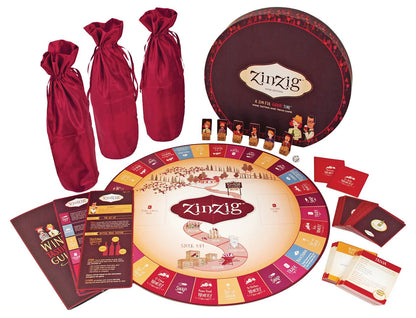 Zinzig Wine Tasting And Trivia Board Game by True
