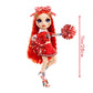 Rainbow High Cheer Ruby Anderson - Red Cheerleader Fashion Doll with 2 Pom Poms and Doll Accessories, for Kids 6-12 Years Old