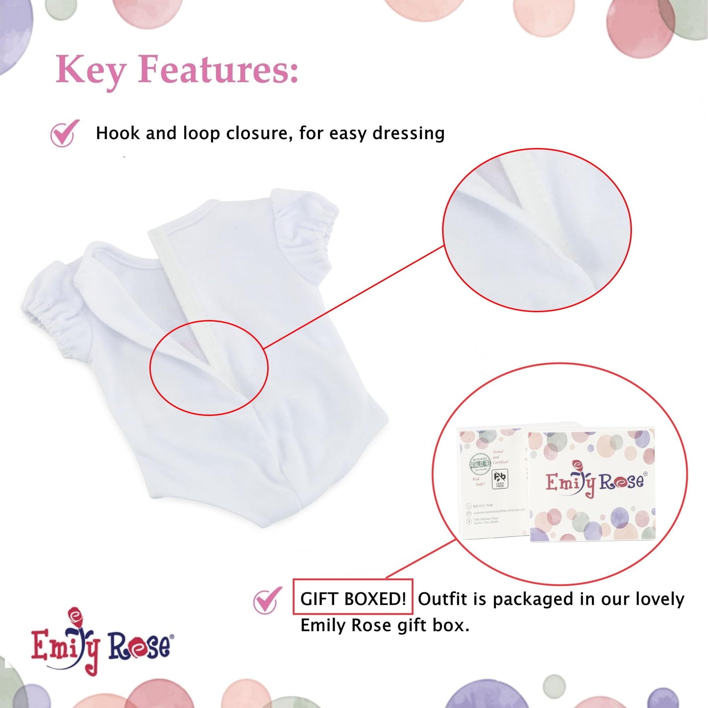 Emily Rose 14-inch Fashion Doll 3-PC Bunny Outfit, Includes Cute Bunny Ears Accessory | Gift Boxed | Doll NOT Included | Perfect Halloween Costume